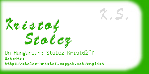 kristof stolcz business card